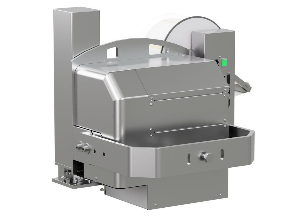 Erogatore di etichette con stampa Legi-Air 4050E con etichette posteriore