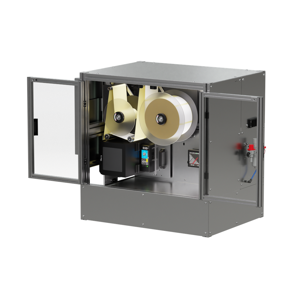 Etichettatrice per pallet AP 182 / AP 182 RT aperta sinistra
