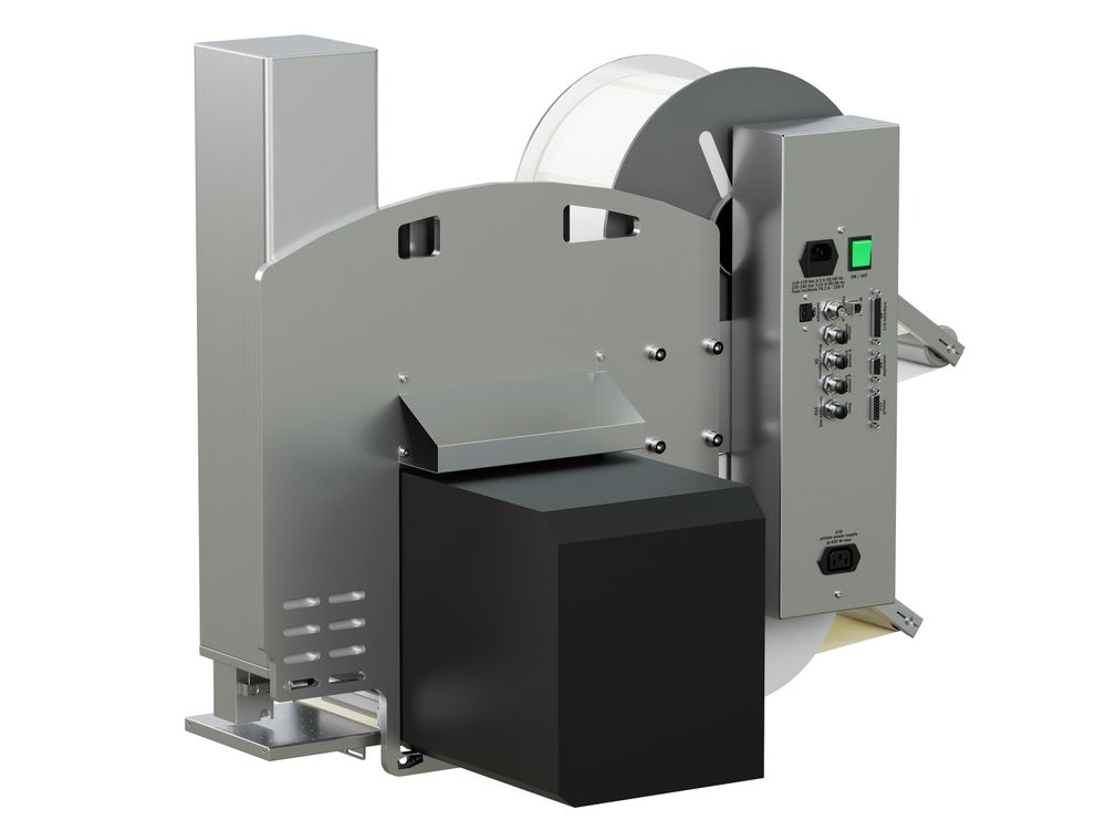 Erogatore di etichette con stampa Legi-Air 4050B con etichette posteriore