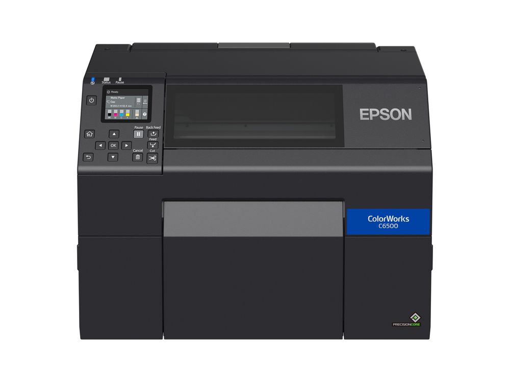 Stampante per etichette a colori Epson ColorWorks C6500ae senza etichetta frontale