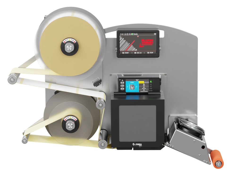 Erogatore di etichette con stampa Legi-E 4050B con etichette frontale