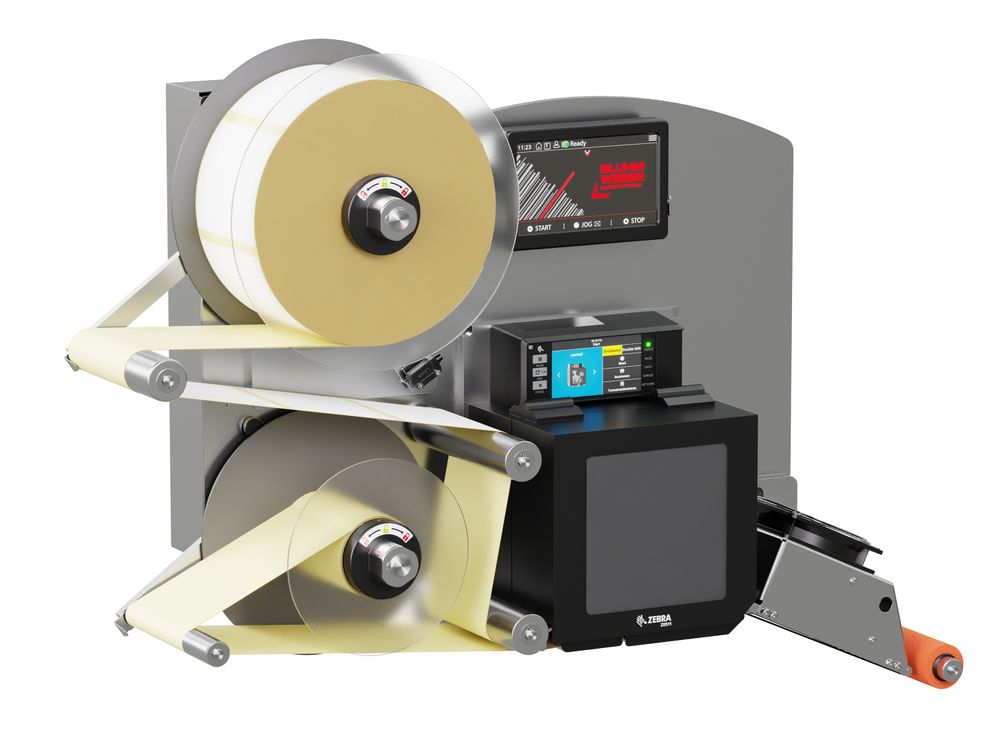 Erogatore di etichette con stampa Legi-E 4050B con etichette sinistra