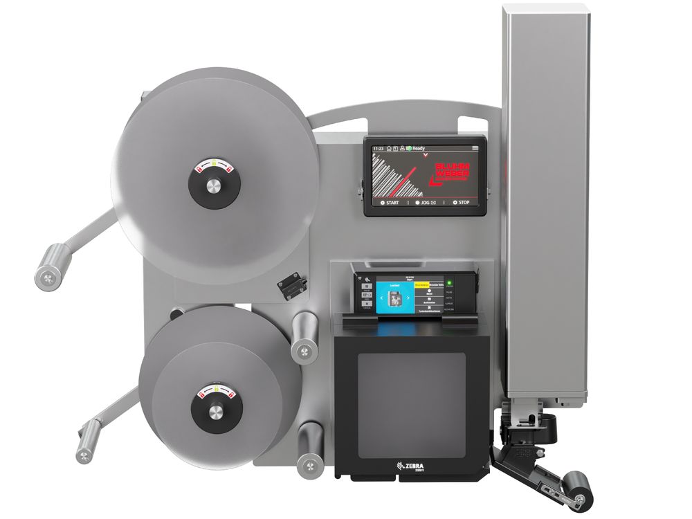 Erogatore di etichette con stampa Legi-E 4050E senza etichette frontale