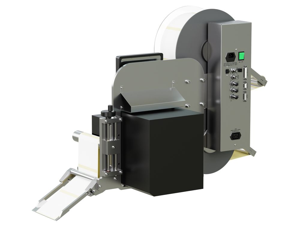 Erogatore di etichette con stampa Legi-E 4050WO con etichette lato posteriore