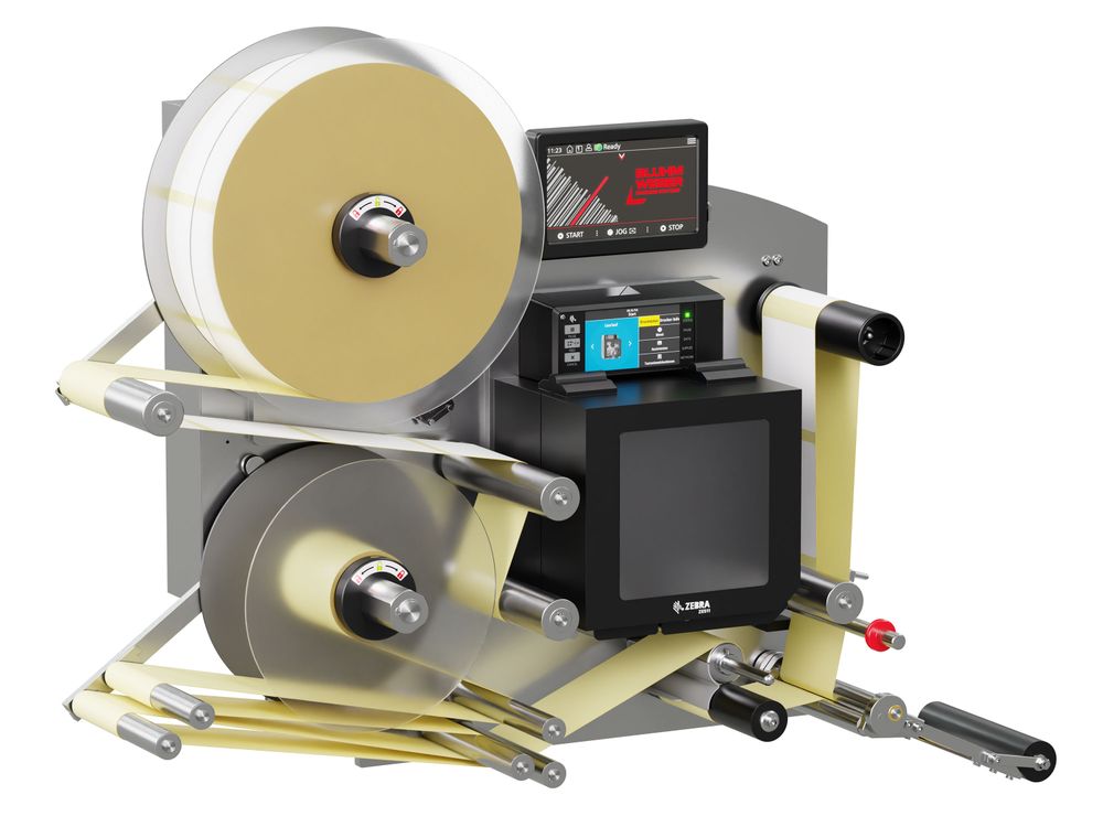 Erogatore di etichette con stampa Legi-E 4050AC con etichette sinistra