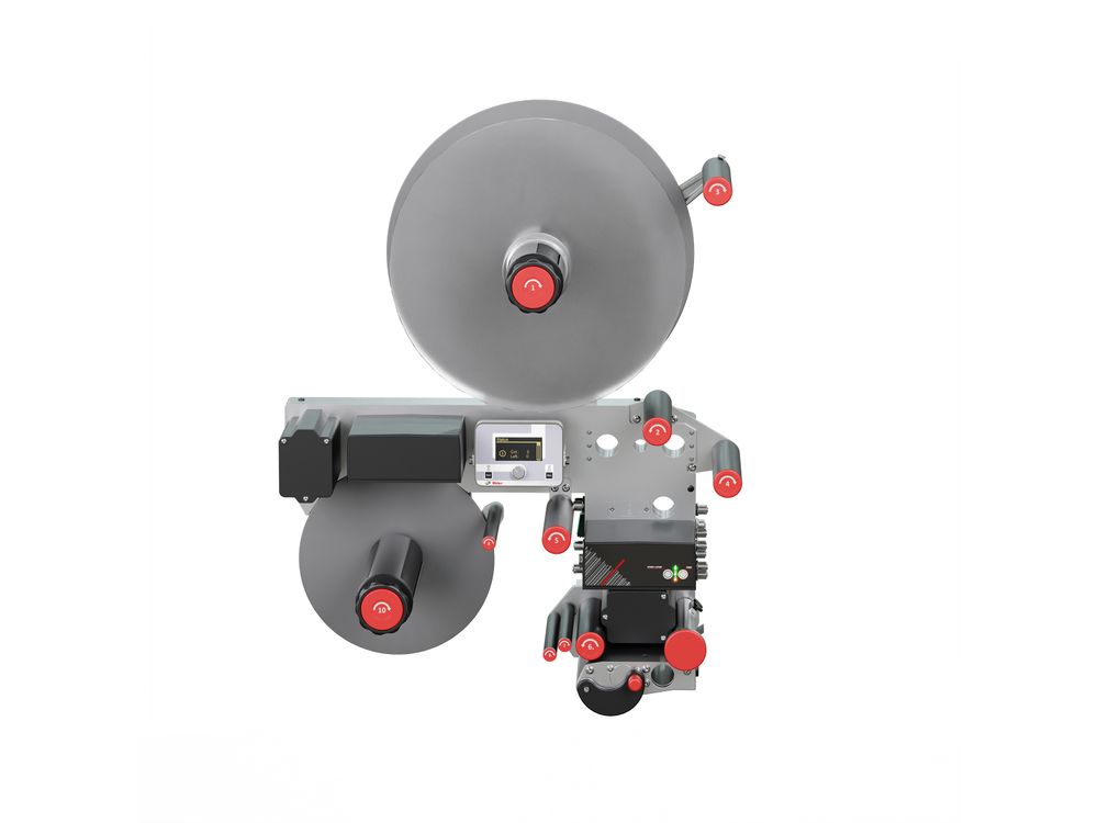 Erogatore di etichette Alpha HSM senza etichette frontale