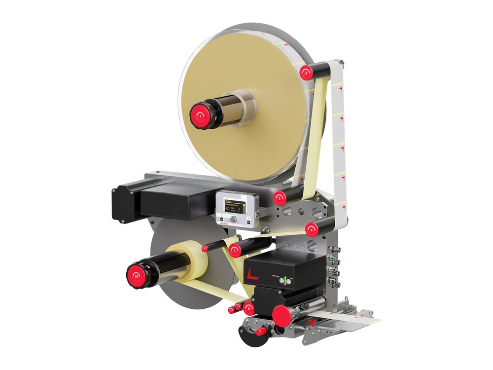 Erogatore di etichette Alpha HSM obliquo anteriore sinistra