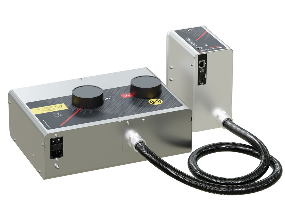 Stampante industriale a getto d’inchiostro Markoprint integra PP 108 bicolor lato posteriore