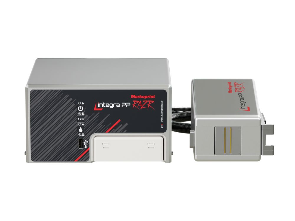 Stampante industriale a getto d’inchiostro Makoprint integra PP RAZR lato anteriore