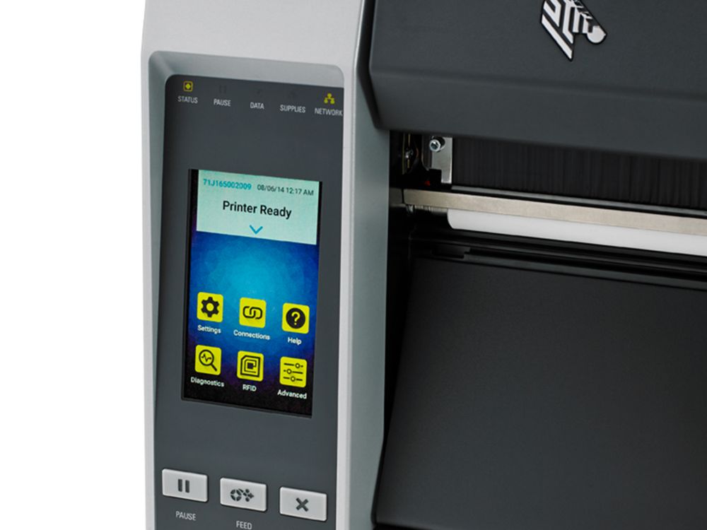 Funzionamento del touch screen della stampante per etichette Zebra ZT610