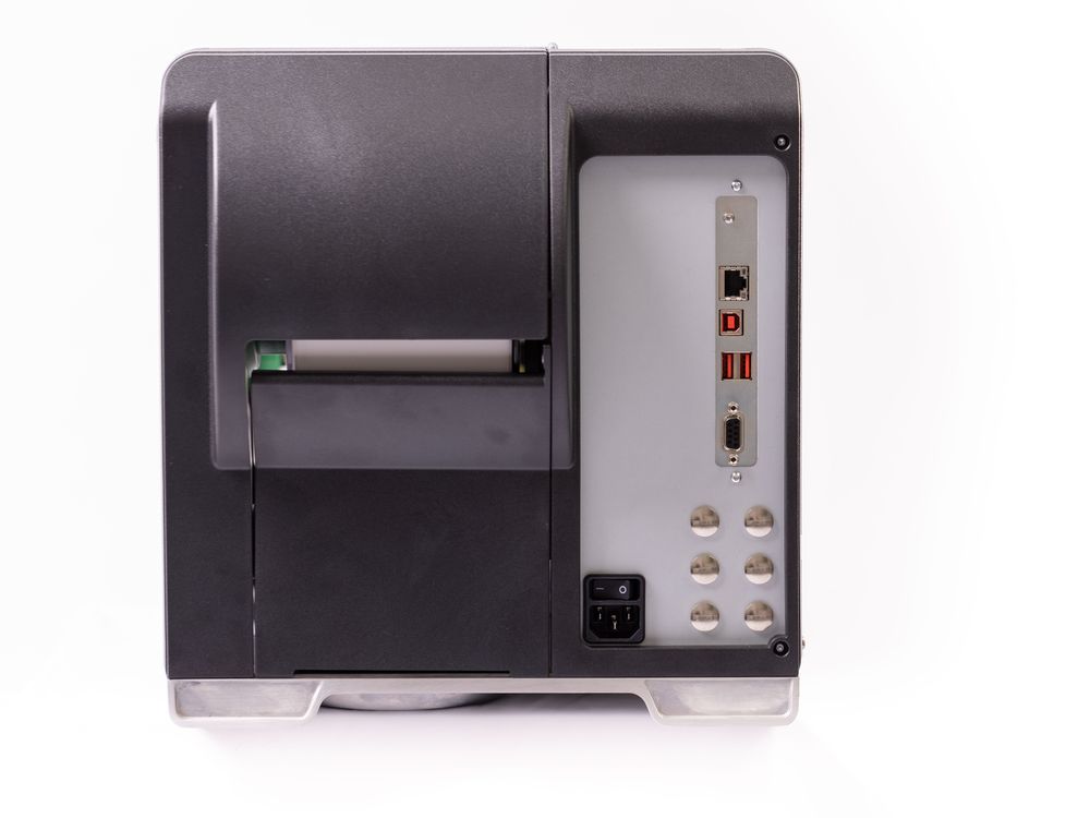 Stampante per etichette Novexx xlp 60x lato posteriore con attacchi