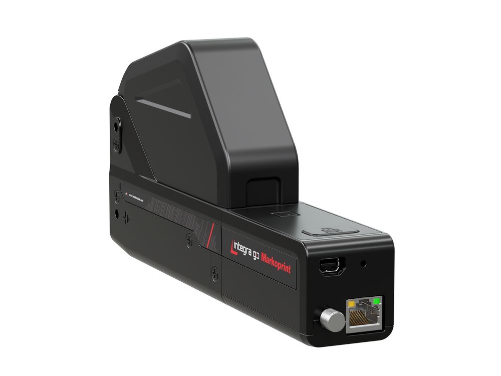 Stampante a getto d’inchiostro industriale Markoprint integra go retro sinistro