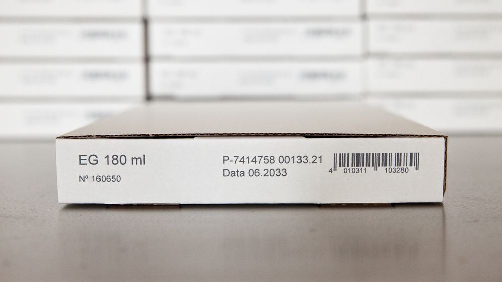 Cartone pieghevole stampato con stampante a getto d’inchiostro Markoprint X1JET LX