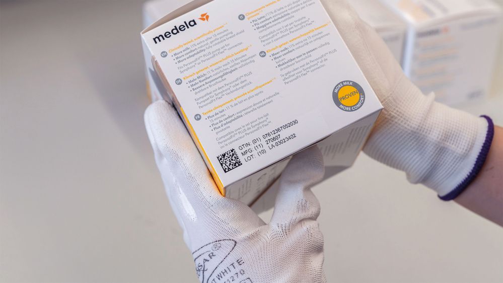 Scatola pieghevole per prodotti farmaceutici marcata con la stampante a getto d’inchiostro Markoprint X1JET HP Standard.