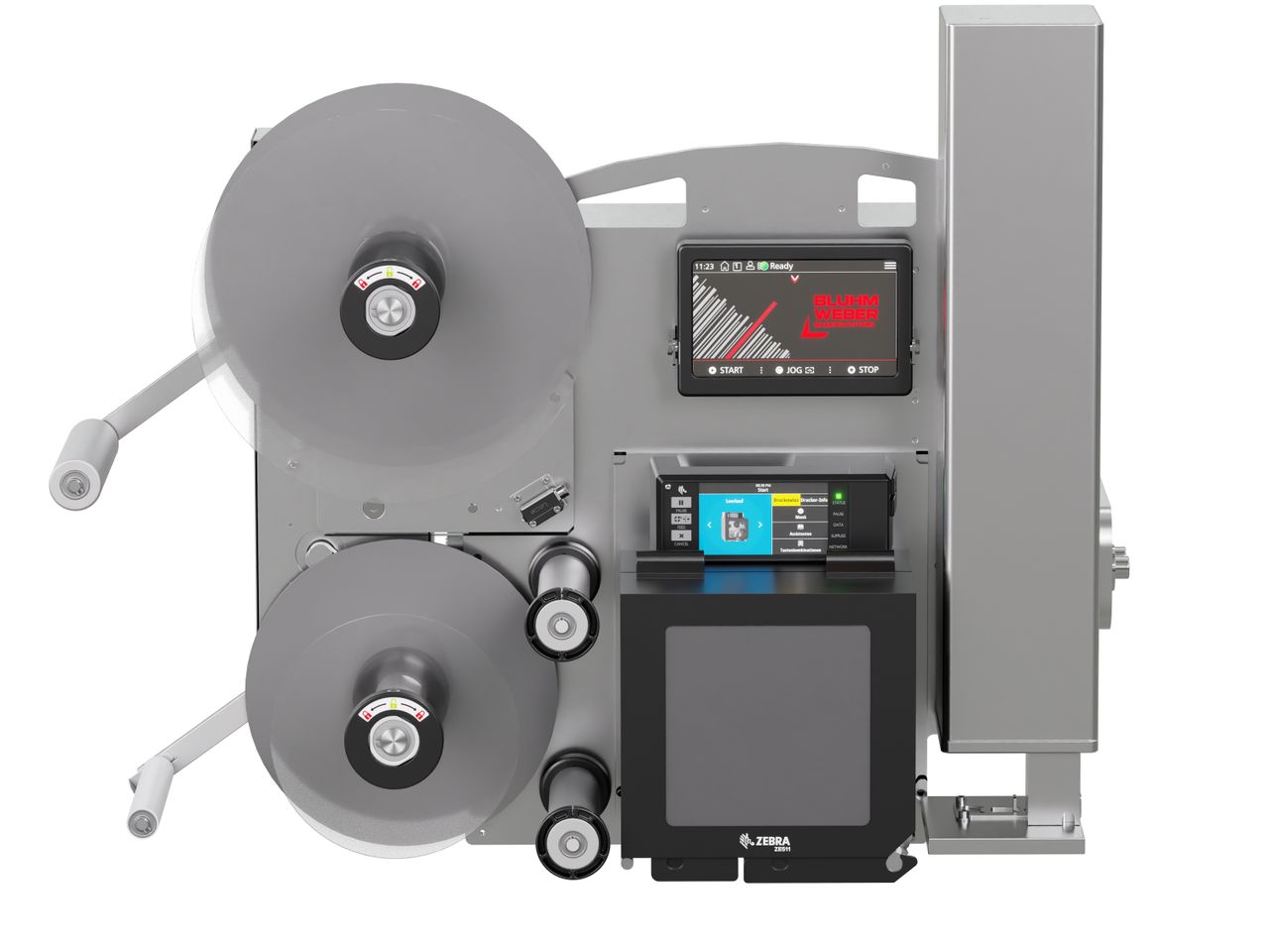 Erogatore di etichette con stampa Legi-Air 4050E senza etichette frontale