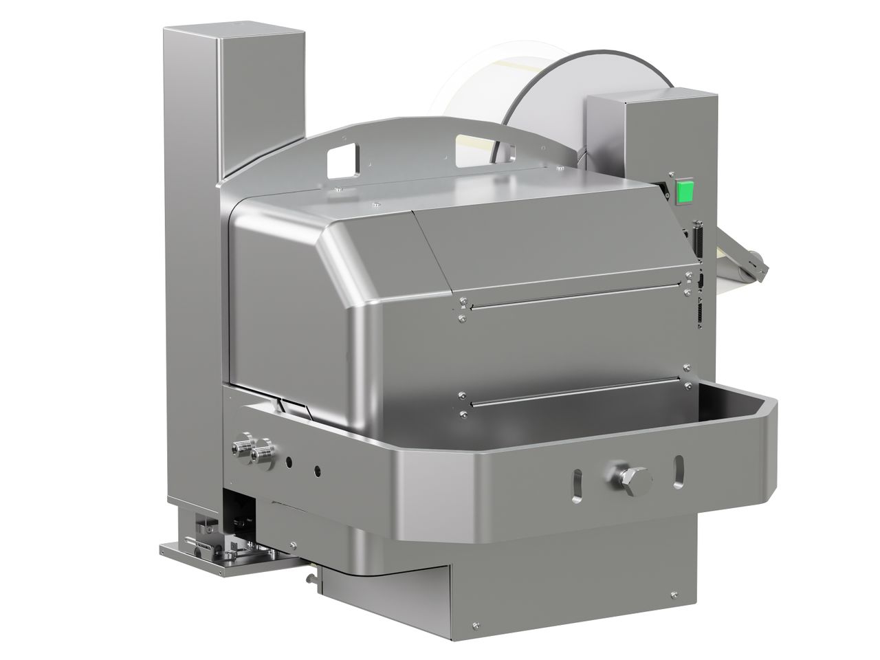 Erogatore di etichette con stampa Legi-Air 4050E con etichette posteriore