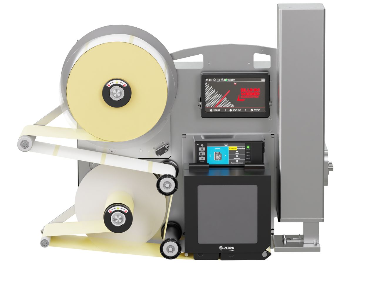 Erogatore di etichette con stampa Legi-Air 4050E con etichette frontale