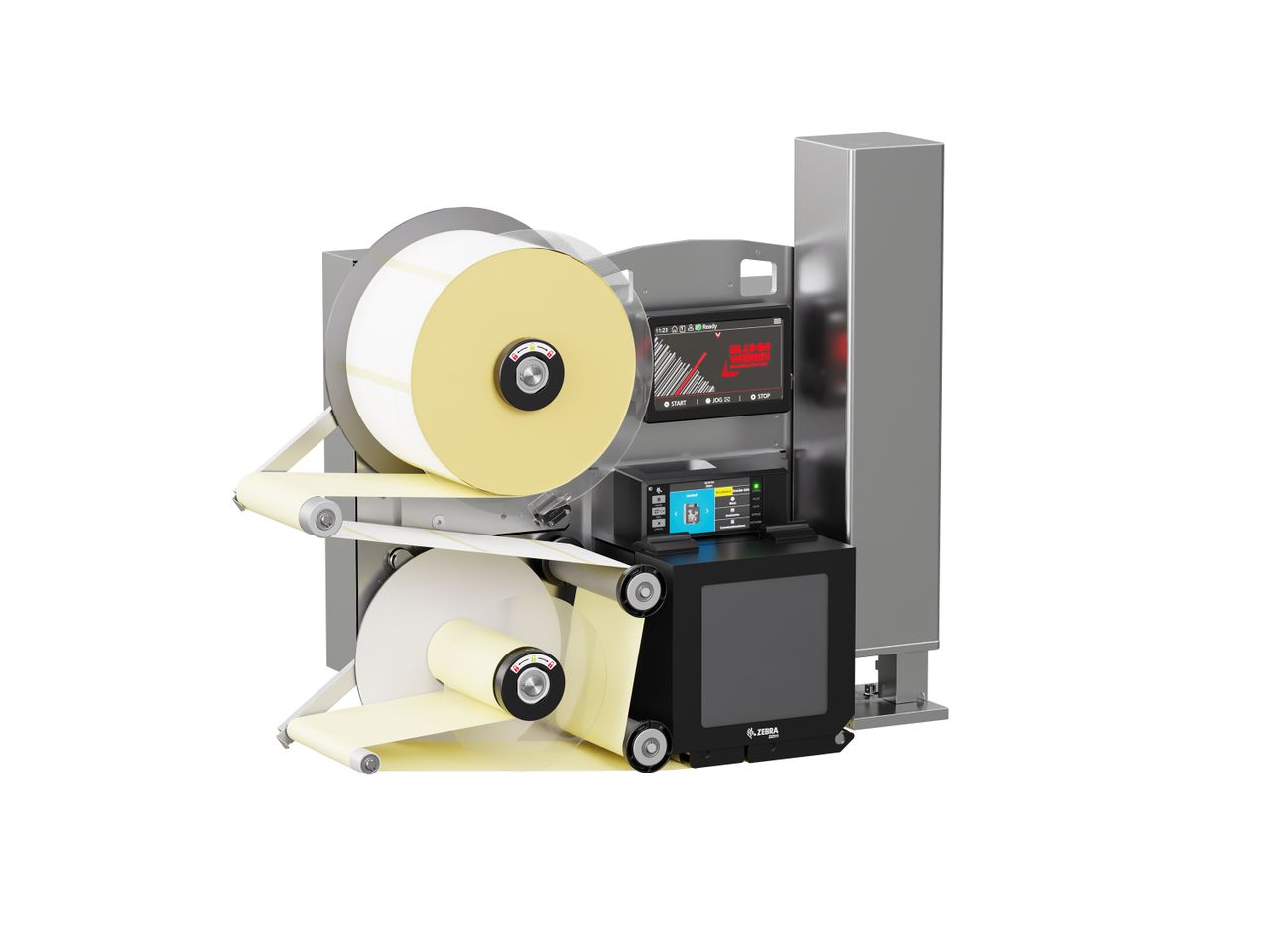 Erogatore di etichette con stampa Legi-Air 4050E con etichette da sinistra