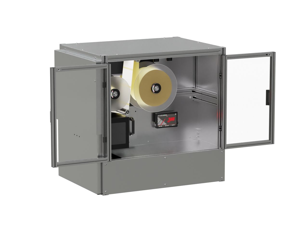 Etichettatrice per pallet AP 182 / AP 182 RT aperta sinistra
