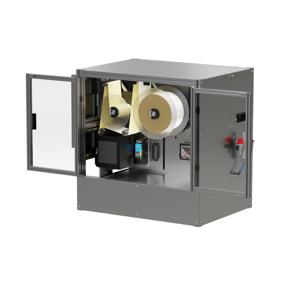 Etichettatrice per pallet AP 182 / AP 182 RT aperta sinistra
