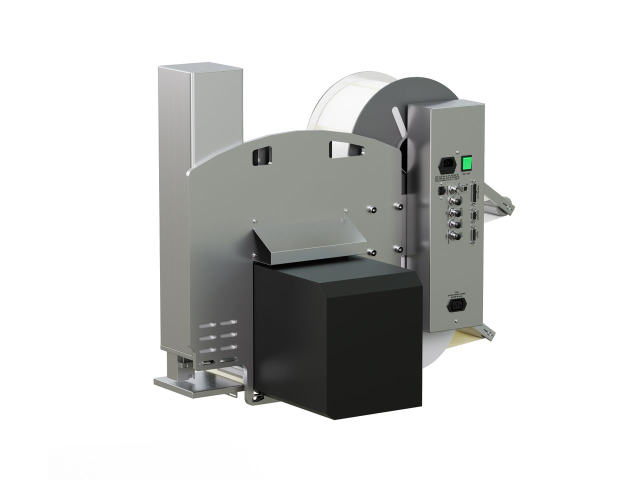 Erogatore di etichette con stampa Legi-Air 4050B con etichette posteriore