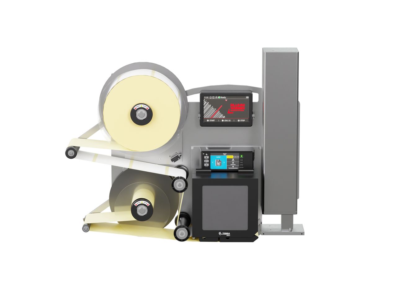 Erogatore di etichette con stampa Legi-Air 4050B con etichette frontale