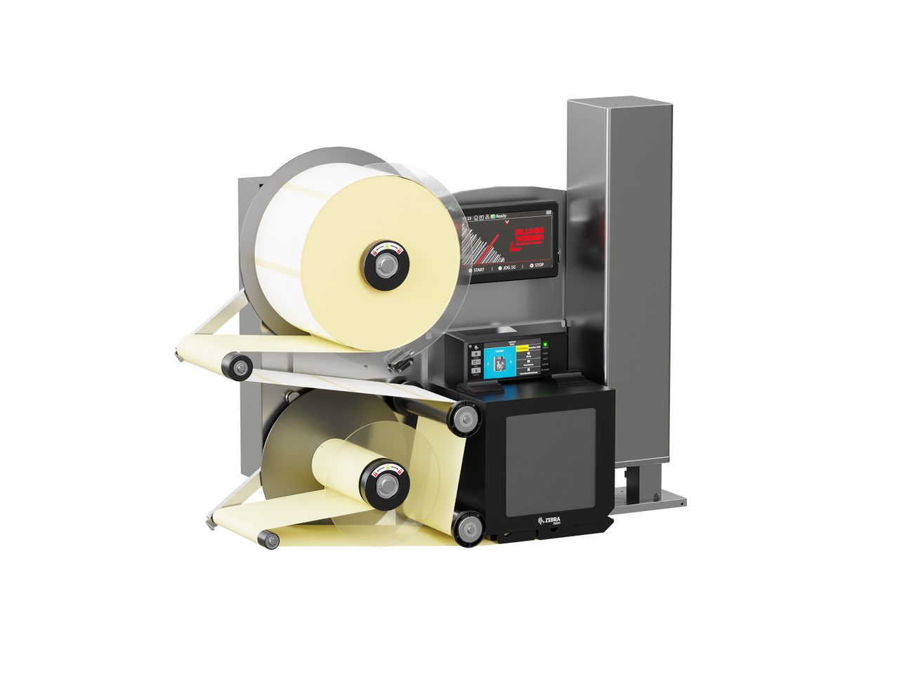 Erogatore di etichette con stampa Legi-Air 4050B con etichette da sinistra