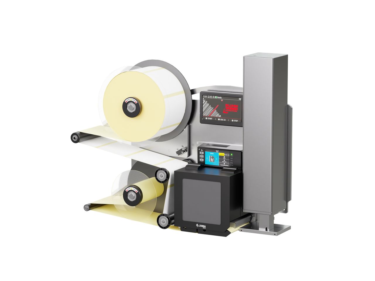 Erogatore di etichette con stampa Legi-Air 4050B con etichette da destra