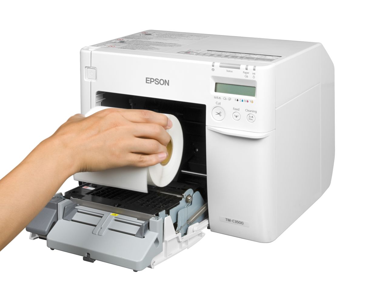 Stampante per etichette a colori Epson ColorWorks C3500 Alimentatore carta