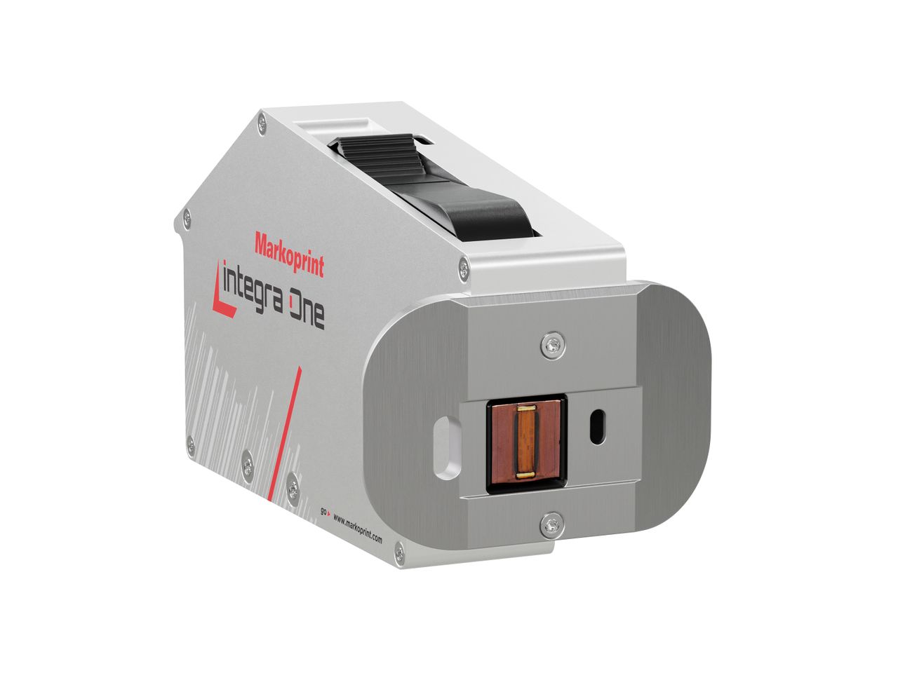 Stampante industriale a getto d’inchiostro Markoprint integra One lato frontale sinistra