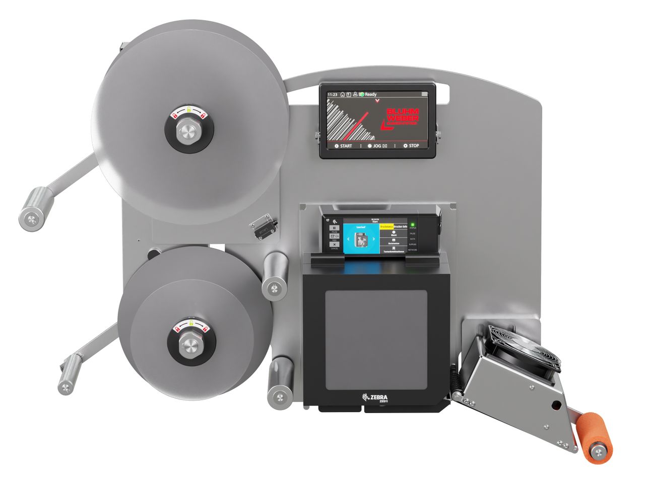 Erogatore di etichette con stampa Legi-E 4050B senza etichette frontale