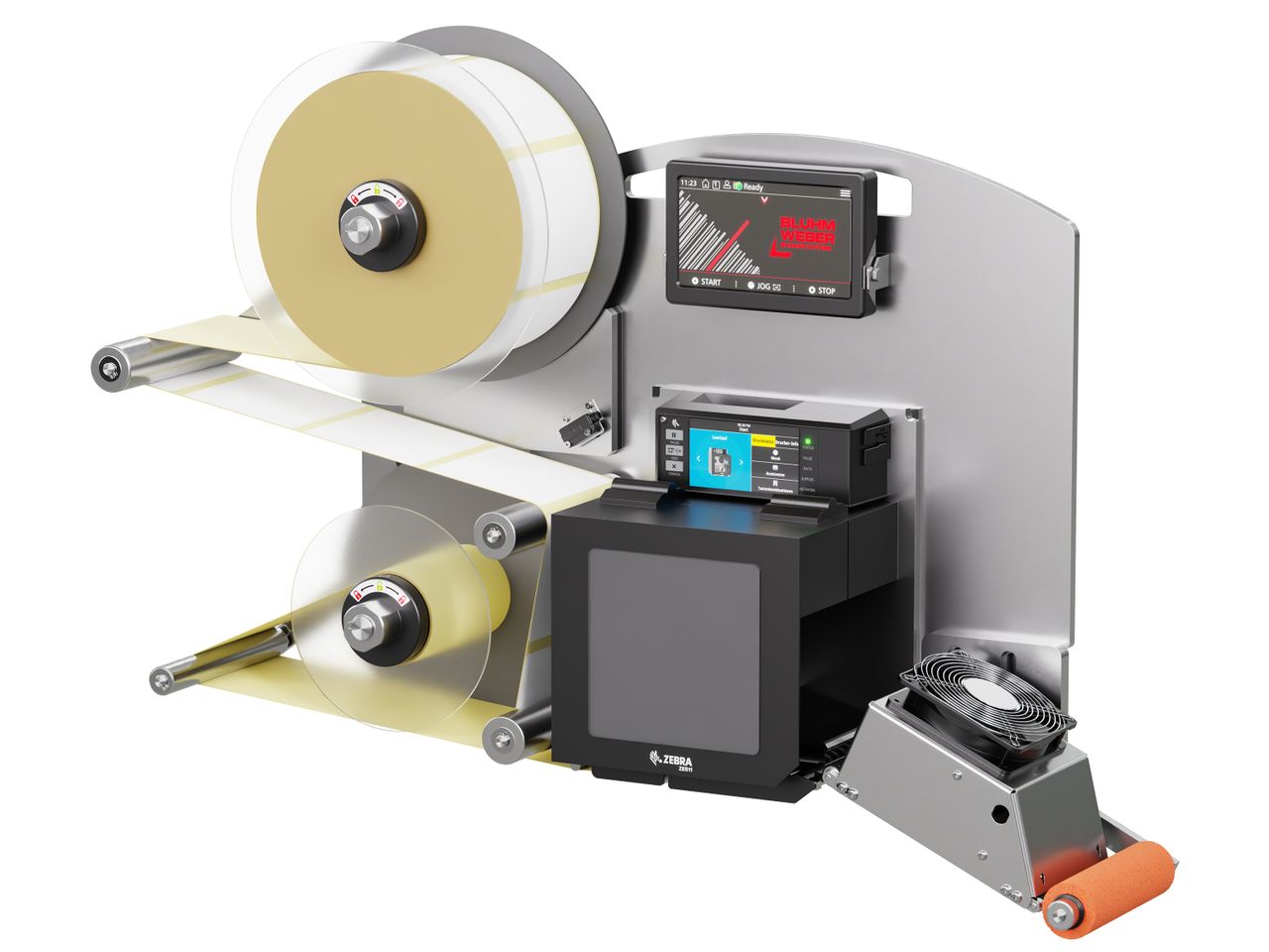 Erogatore di etichette con stampa Legi-E 4050B con etichette destra