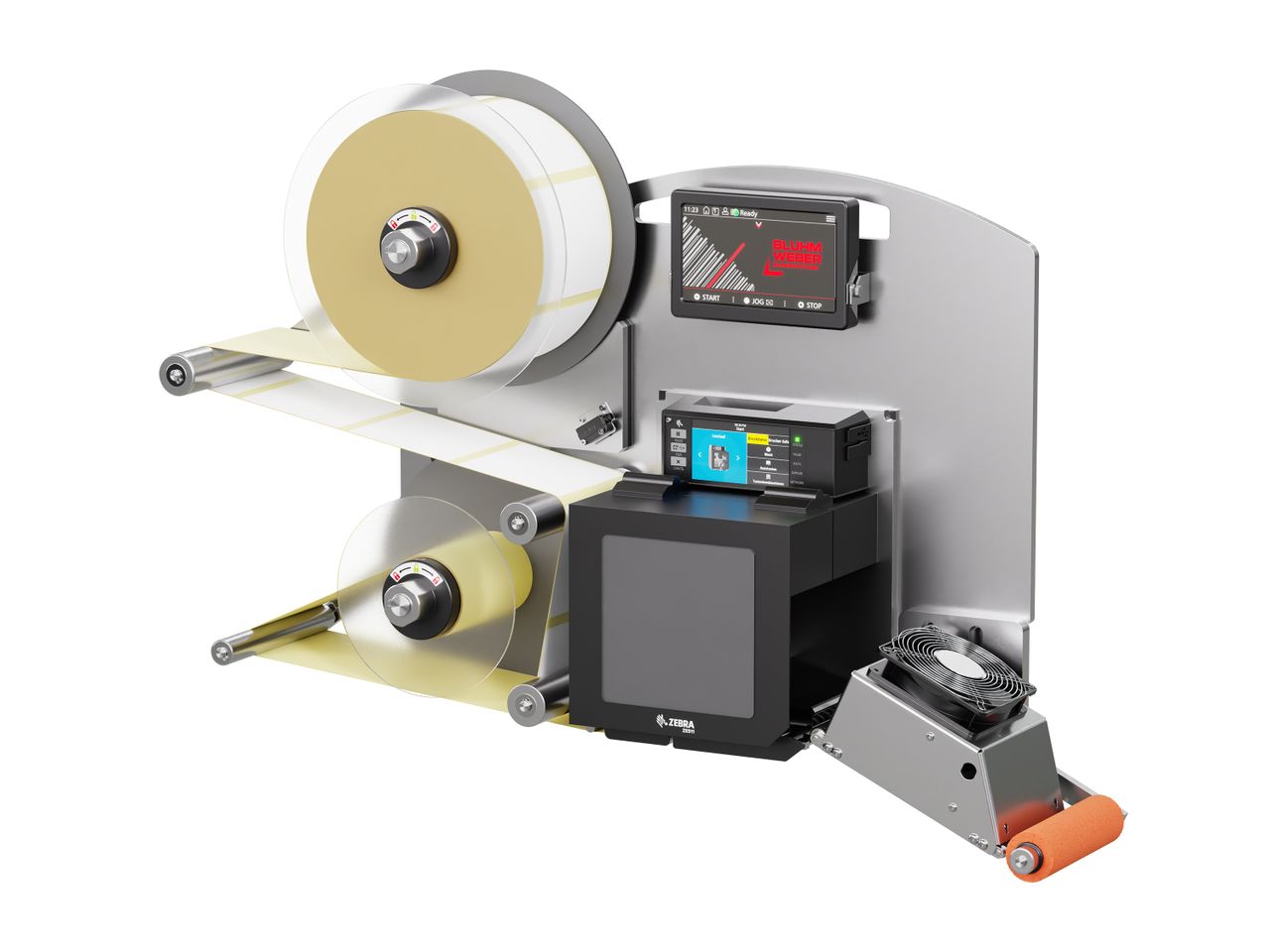 Erogatore di etichette con stampa Legi-E 4050B con etichette destra