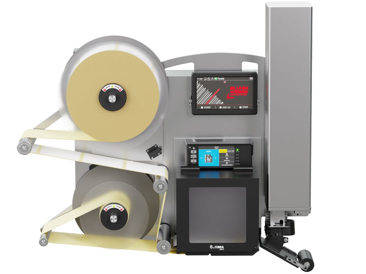 Erogatore di etichette con stampa Legi-E 4050E con etichette frontale