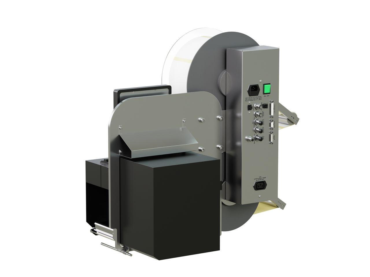 Erogatore di etichette con stampa Legi-Air 4050B-R con etichette posteriore