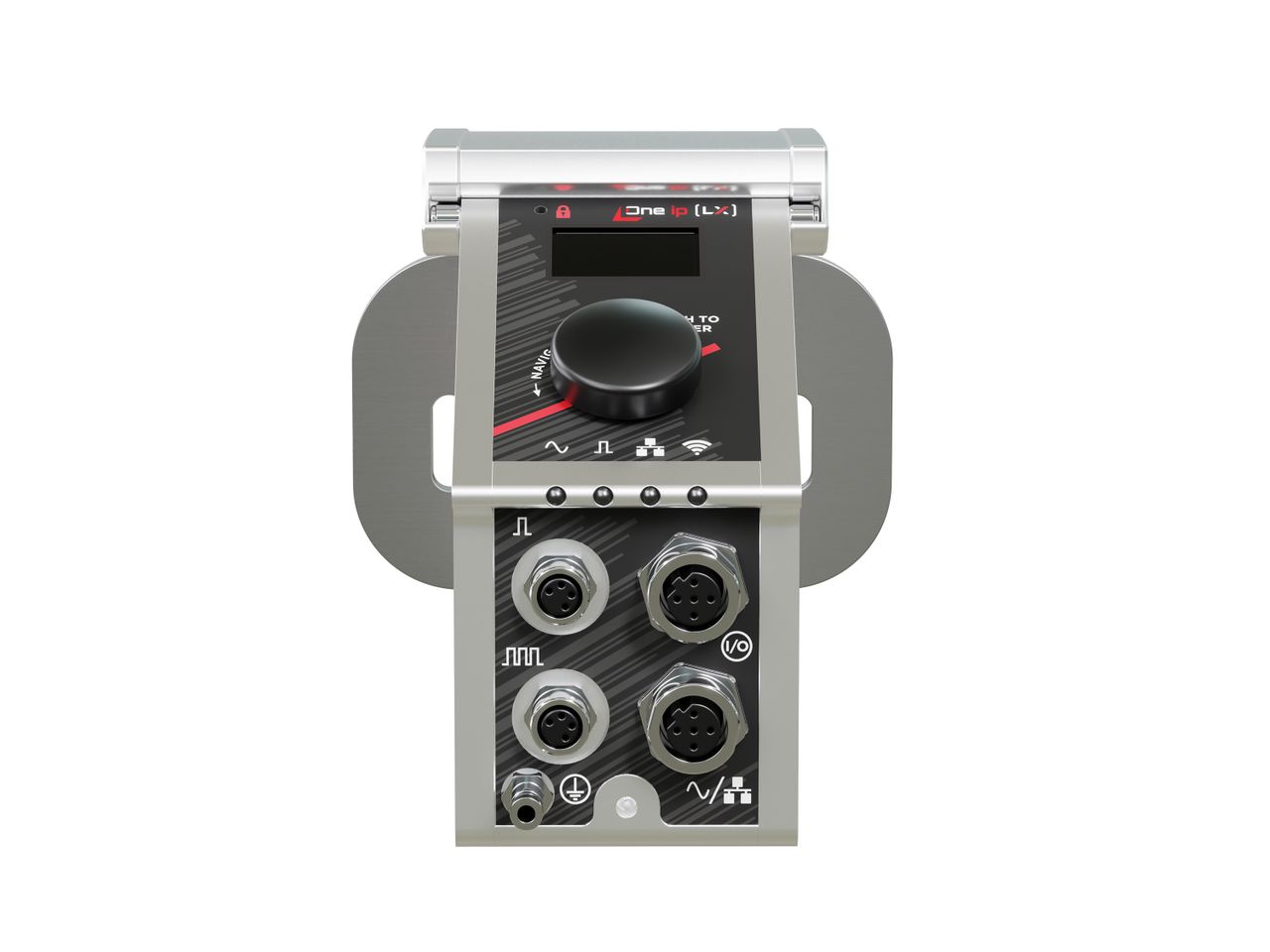 Stampante industriale a getto d’inchiostro Markoprint integra One ip LX lato posteriore frontale