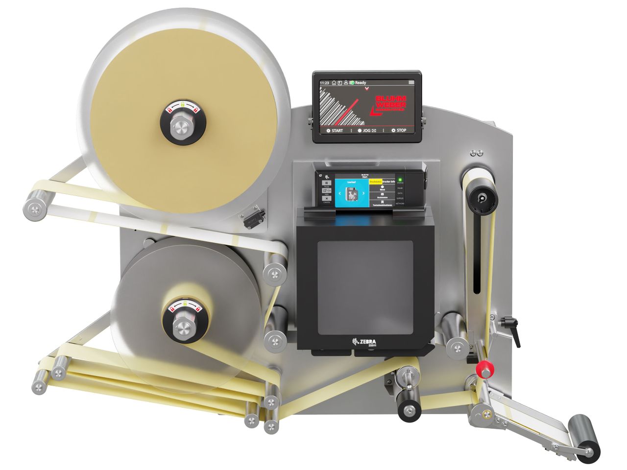 Erogatore di etichette con stampa Legi-E 4050AC con etichette frontale