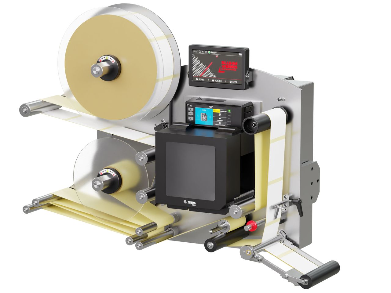 Erogatore di etichette con stampa Legi-E 4050AC con etichette destra