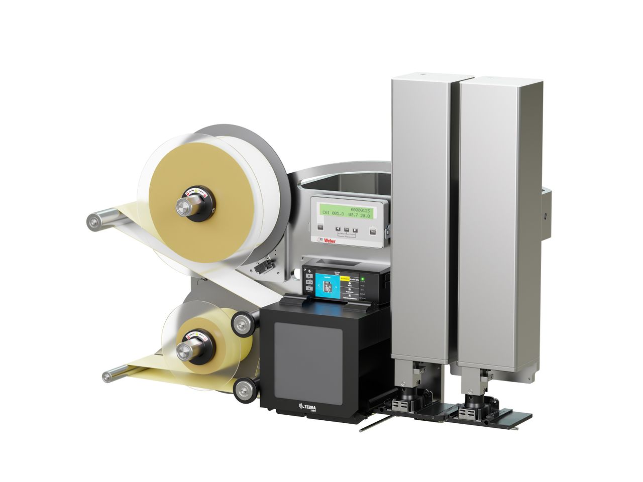 Erogatore di etichette con stampa Legi-Air 4050CWB con etichette destra