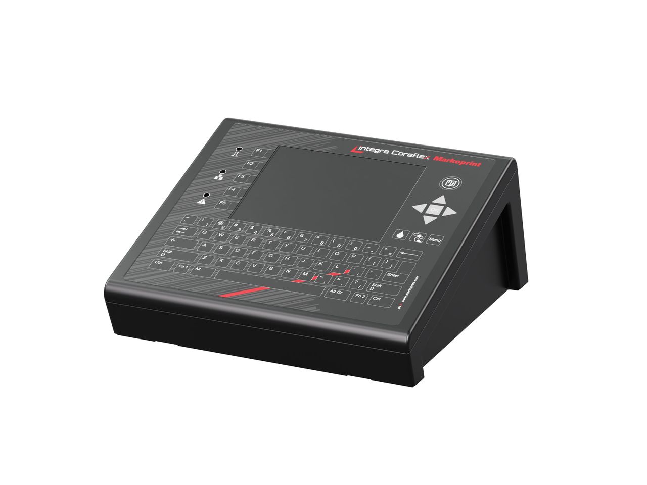 Stampante industriale a getto d’inchiostro Markoprint integra Coreflex frontale destra