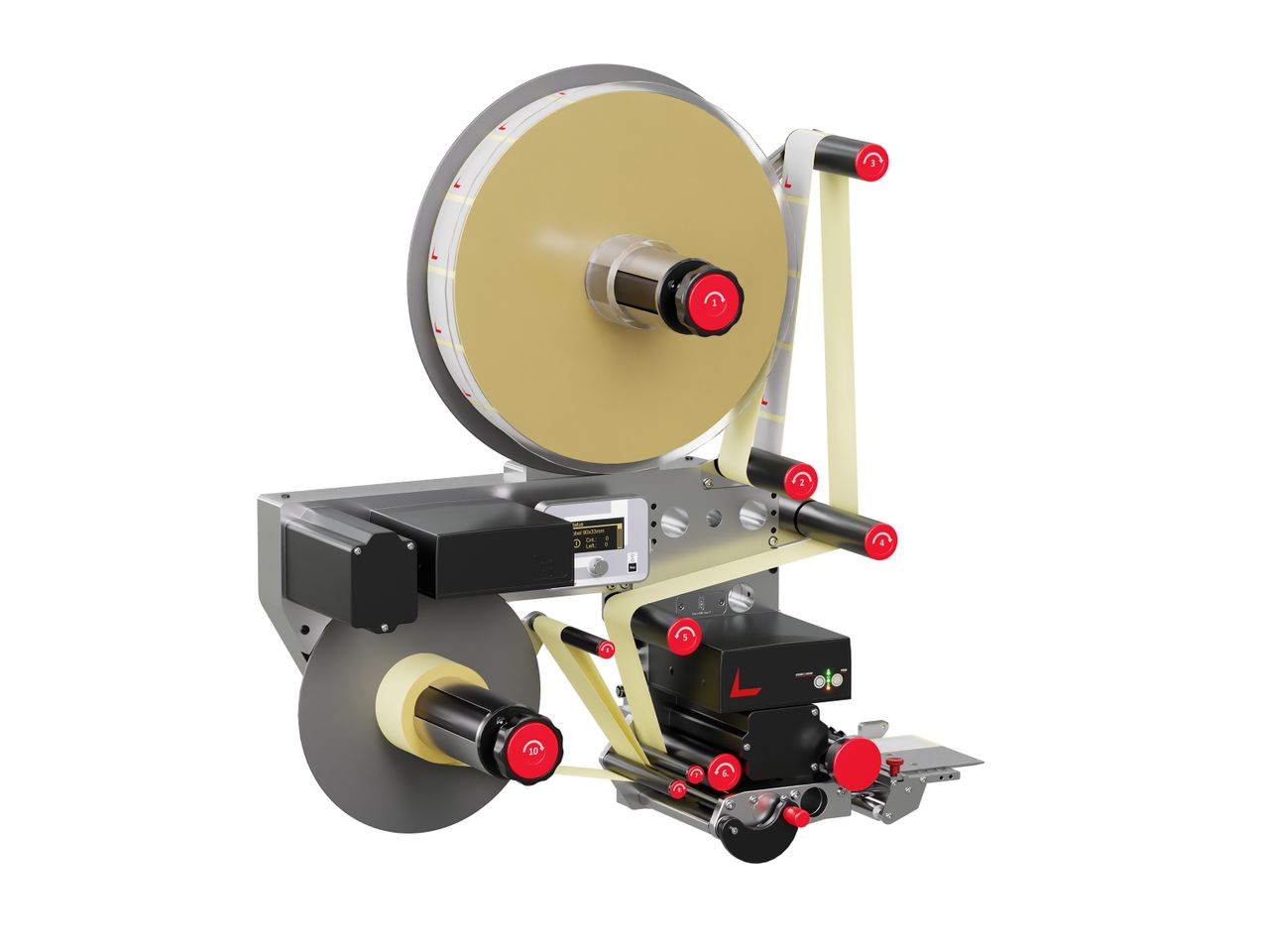 Erogatore di etichette Alpha HSM obliquo anteriore destra