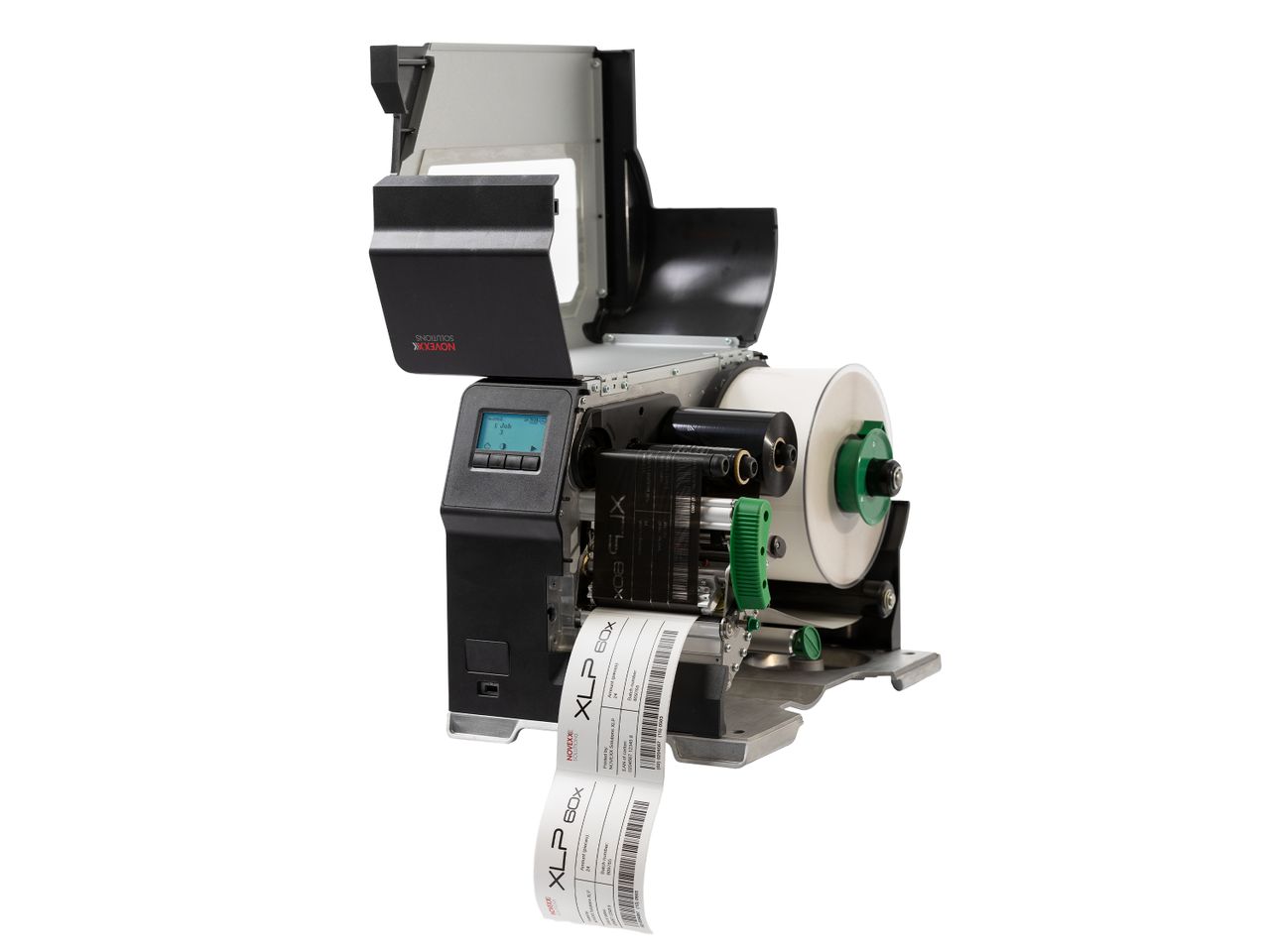 Stampante per etichette Novexx xlp 60x basic con coperchio aperto