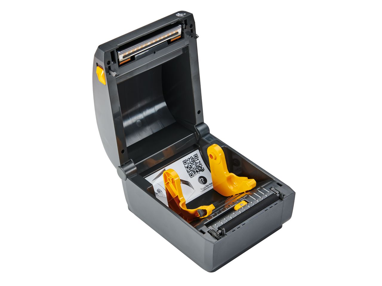 Zebra ZD230d Stampante per etichette desktop aperta