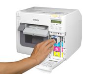 Stampante per etichette a colori Epson ColorWorks C3500 Caricamento inchiostro