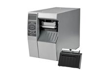 Stampante per etichette Zebra ZT510 anteriore sinistra con taglierina