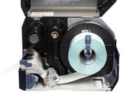 Sato CL4NX Plus Stampante per etichette aperta con rotolo di etichette inserito