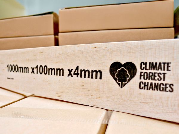 Con barra di legno marcata con stampante a getto d’inchiostro Markoprint integra PP RAZR