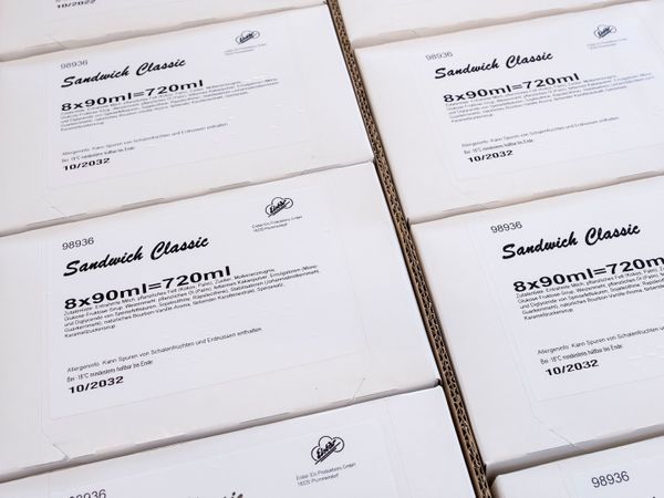 Etichetta sulla parte superiore del cartone 4