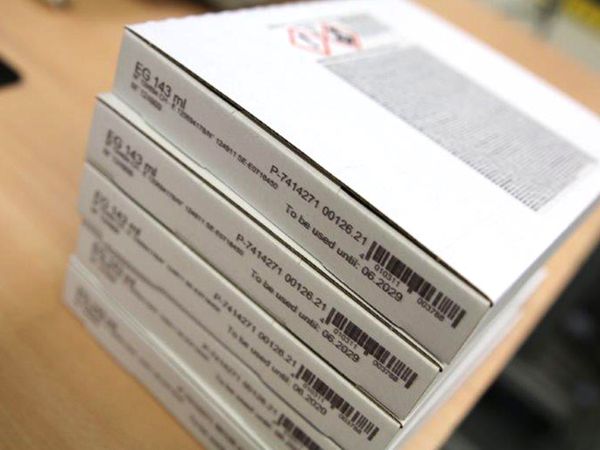 Cartone pieghevole stampato con stampante a getto d’inchiostro Markoprint X1JET LX