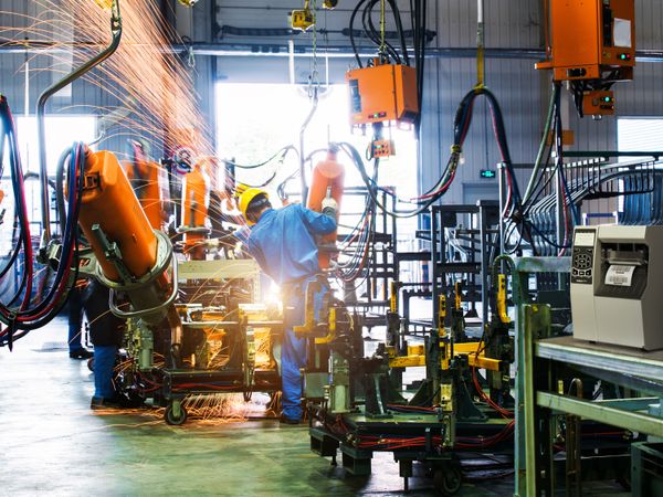 Applicazione della stampa di etichette Zebra ZT510 nella produzione durante la saldatura in ambienti difficili